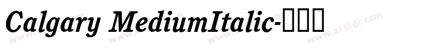 Calgary MediumItalic字体转换